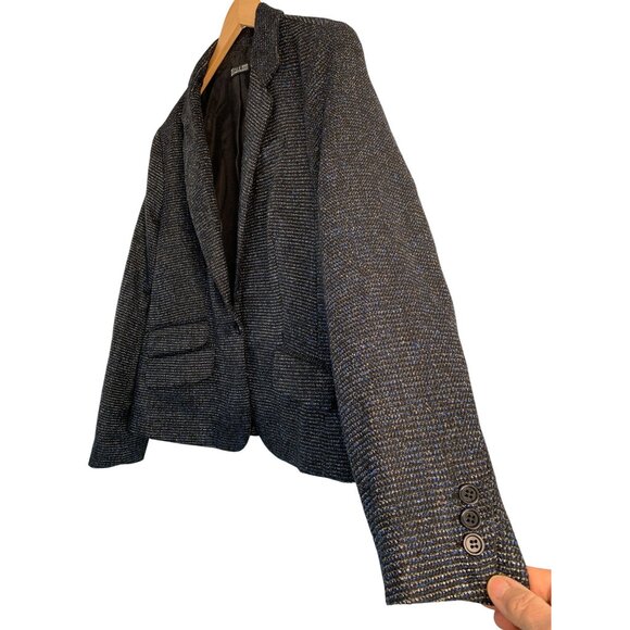 New York & Co 7th Avenue Womens Blazer Size 18 Black Tweed 8944 NWT - Picture 9 of 9